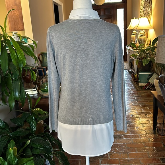 Adrianna Papell Button Front Sweater/shirt combo szM - Picture 6 of 16